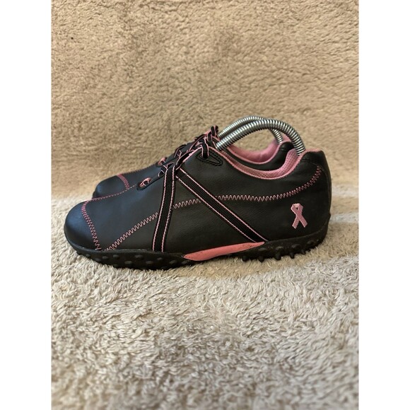 Footjoy M Project Breast Cancer Awareness Spikeless Golf Shoes Sneakers Womens 8 - Picture 4 of 9